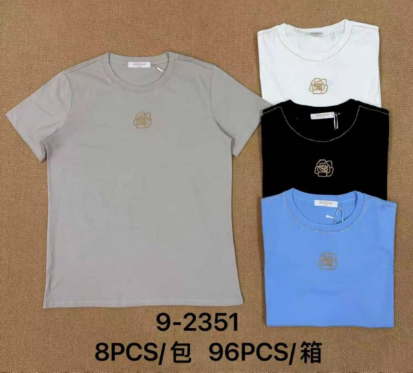 Bluzki damskie Roz Standard, Mix Kolor Paczka 8 szt